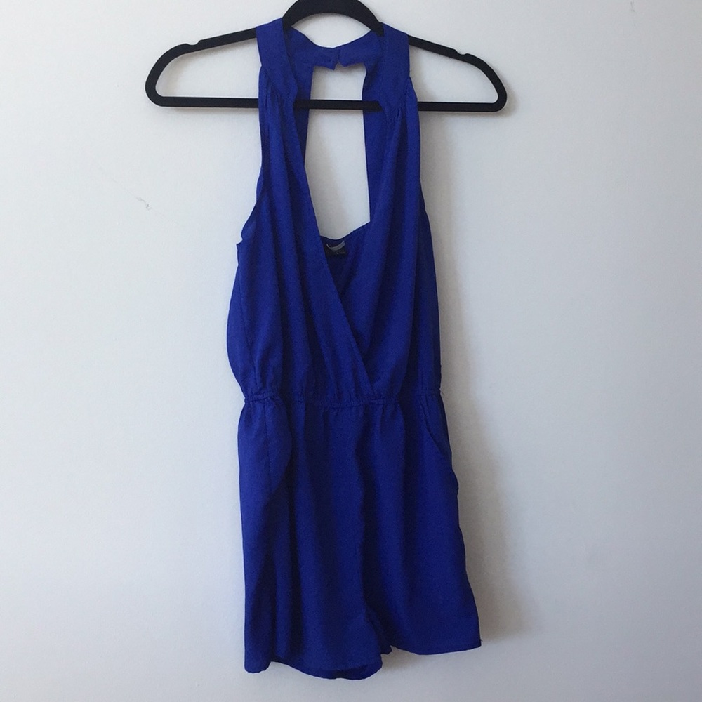 Royal blue urban outfitters romper XS